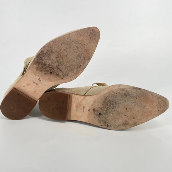 Alexander Wang Tan Suede Lace up Pointed Toe Ankle Booties Women's - Picture 3 of 10